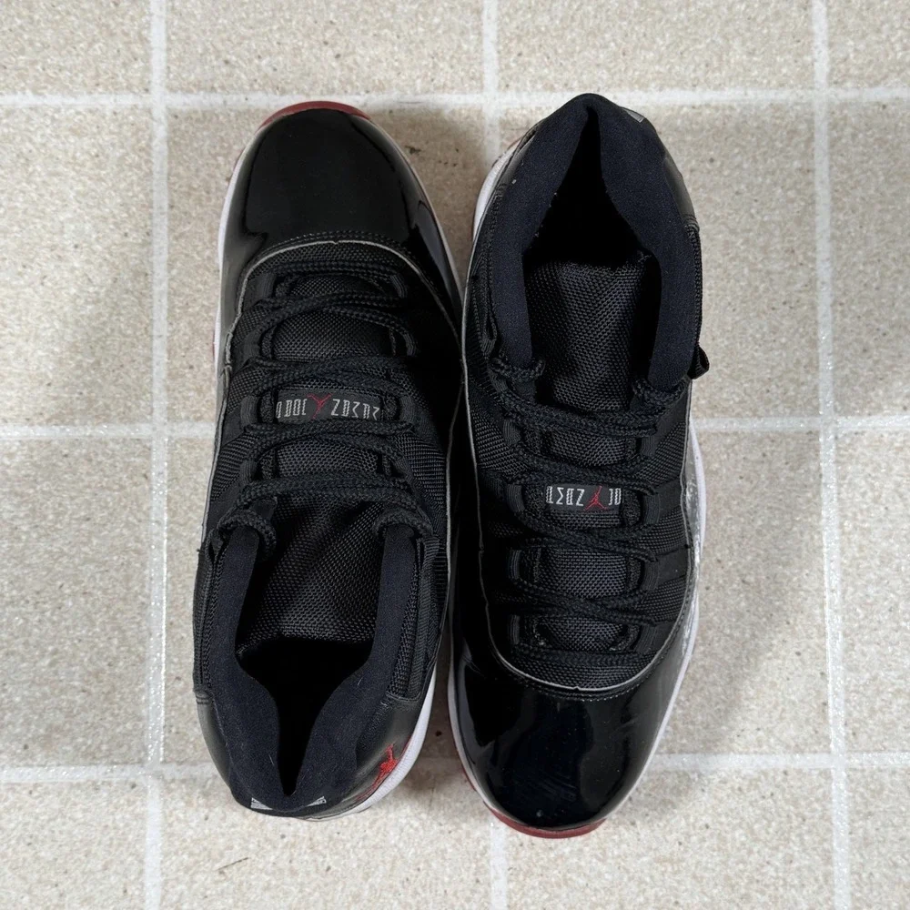 Nike Air Jordan 11 Retro Bred 2019 Size 10.5 Black Red XI 378037-061